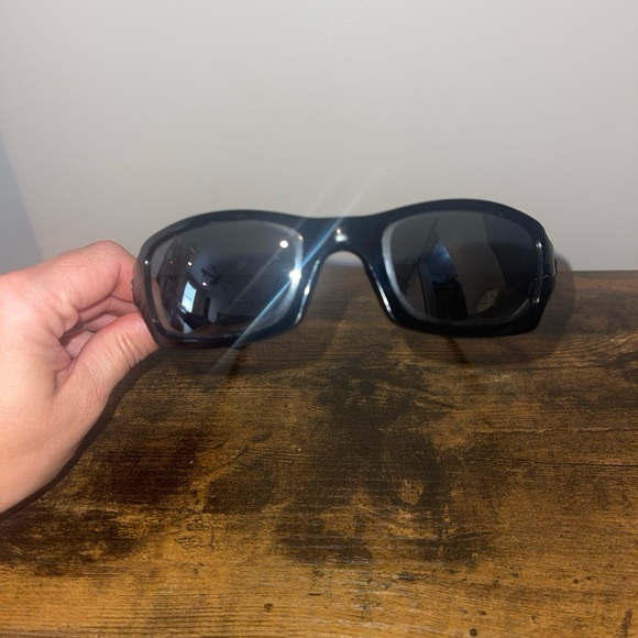 OAKLEY 009238-06L 54 20 133 (4+1) 2 Squared Black Rectangle Sunglasses Polarized - Picture 1 of 5